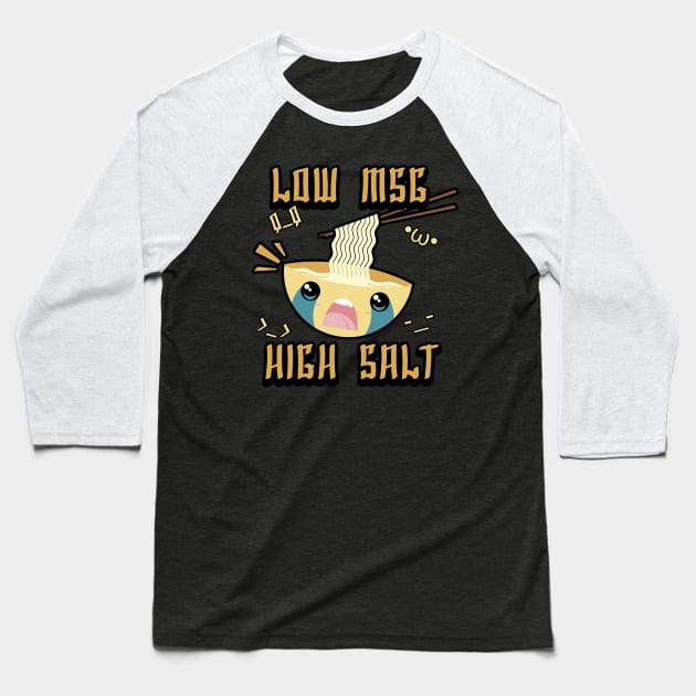 Salty Noodle Baseball T-Shirt by Wtfosaurus
